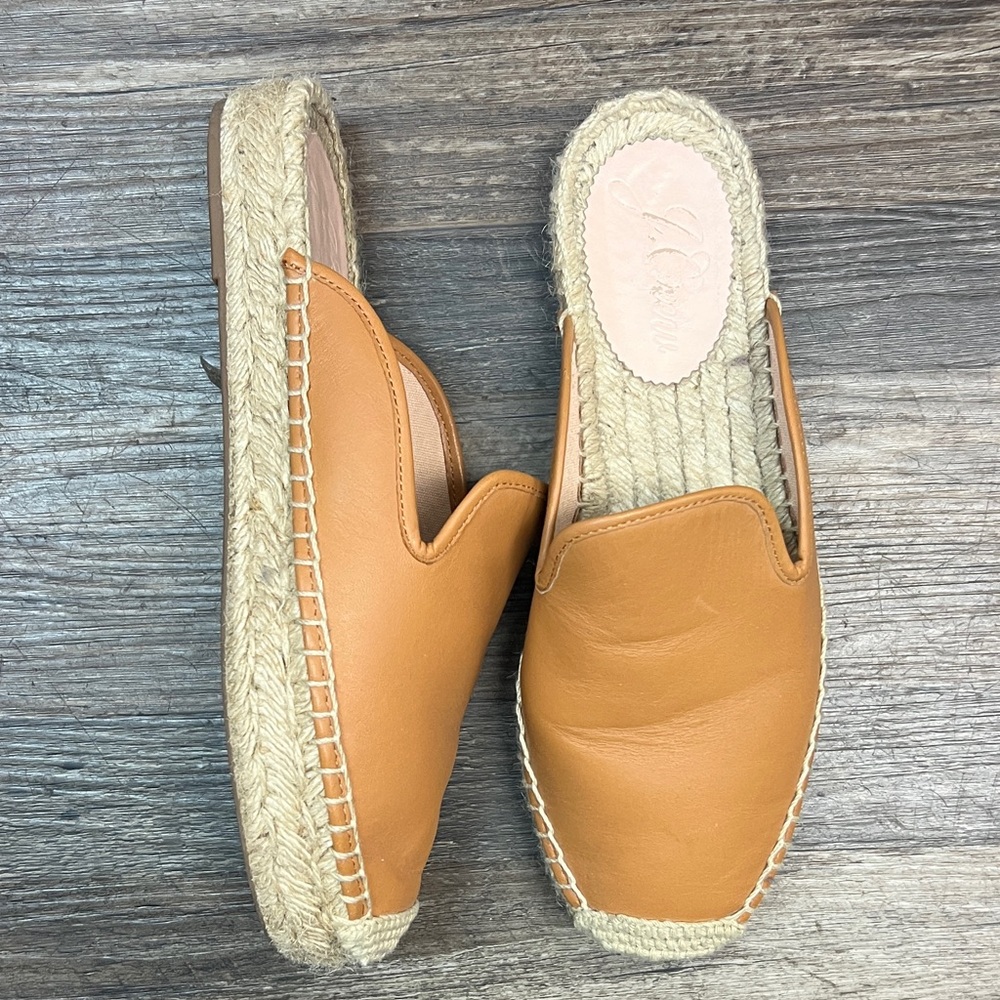 J. Crew Tan Espadrille Slip-On Shoes Size 6.5